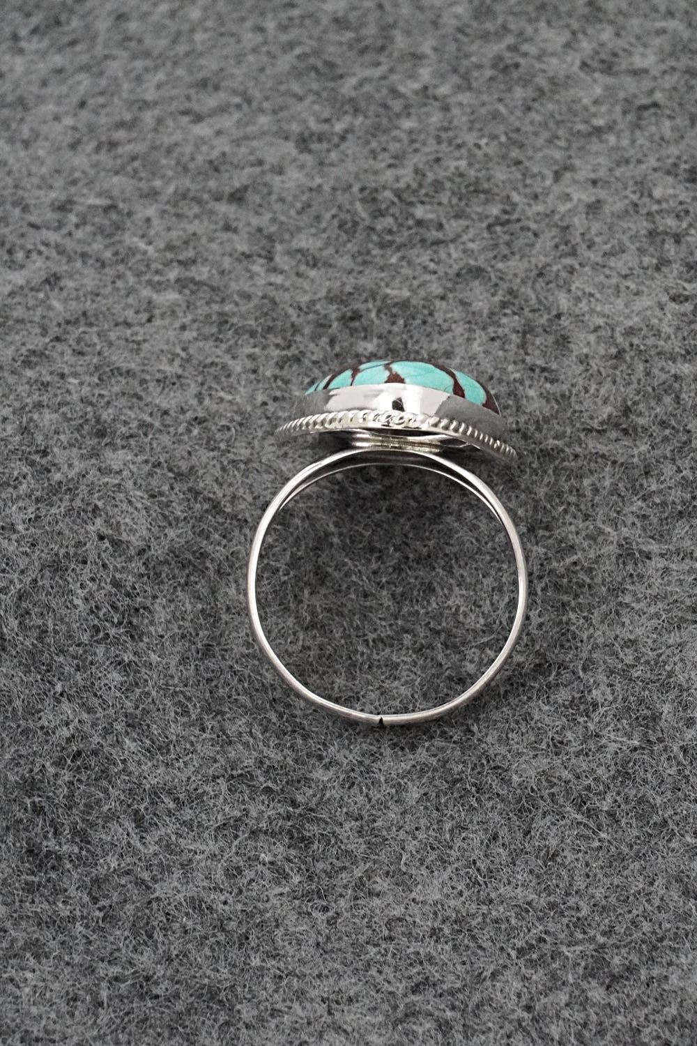 Turquoise & Sterling Silver Ring - Eugene Gruber - Size 9