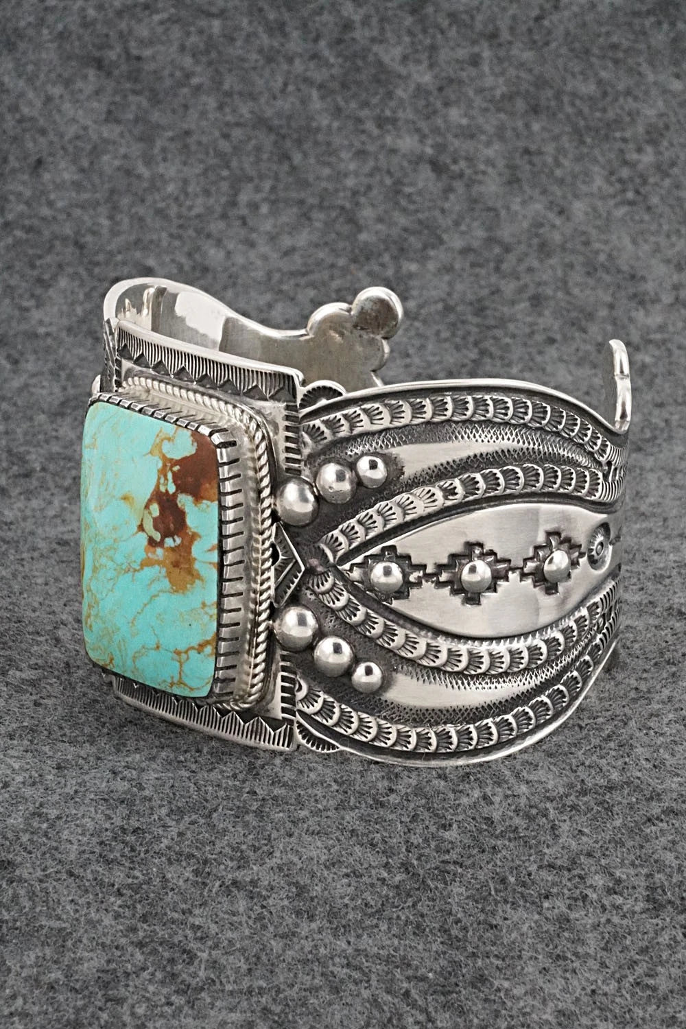 Turquoise & Sterling Silver Bracelet - Roland Dixson