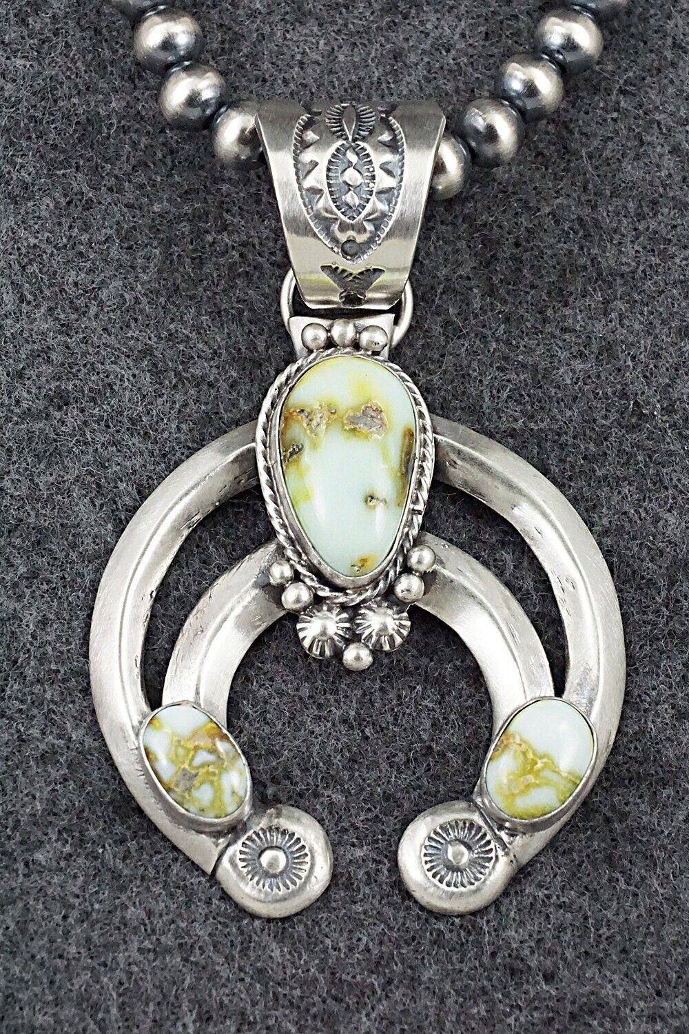 Variscite & Sterling Silver Necklace - Samuel Yellowhair