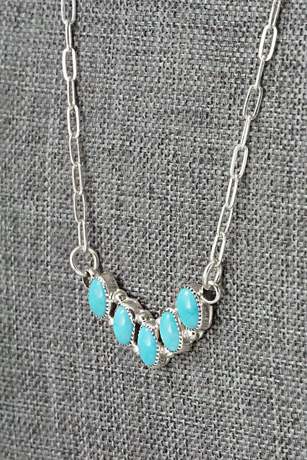 Turquoise & Sterling Silver Necklace - Anna Spencer