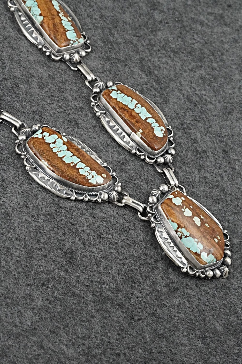 Turquoise & Sterling Silver Necklace and Earrings Set - Bob Becenti