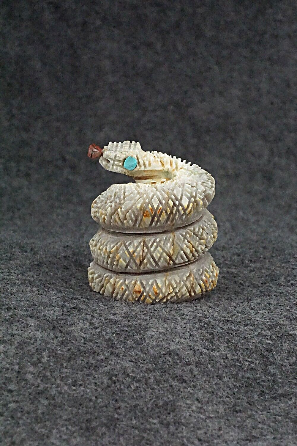 Rattlesnake Zuni Fetish Carving - Carl Etsate