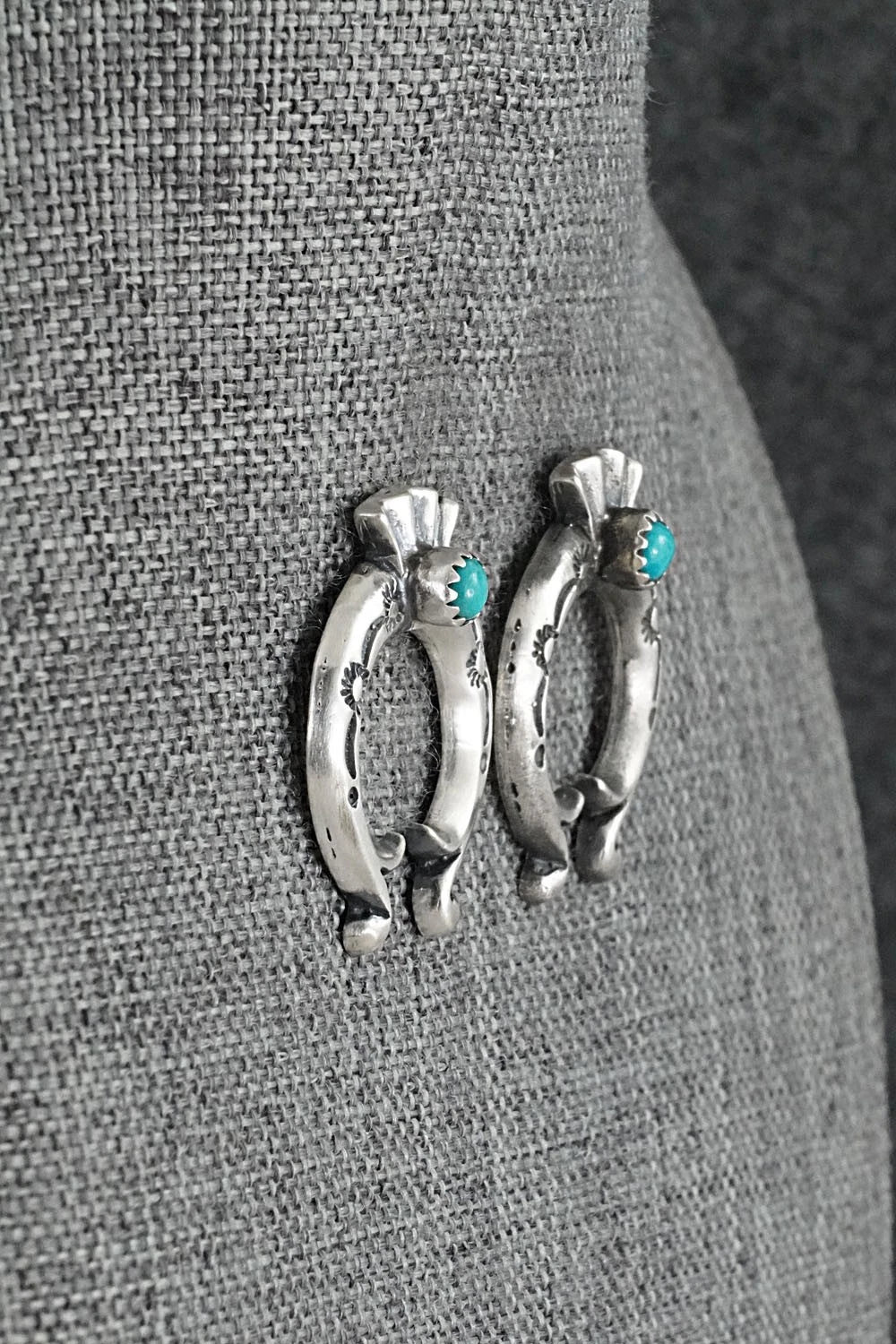 Turquoise & Sterling Silver Earrings - Adrienne Gordon