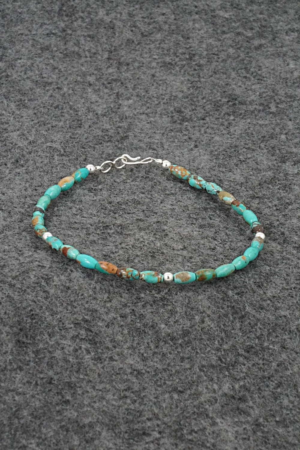 Turquoise & Sterling Silver Bracelet - Doreen Jake