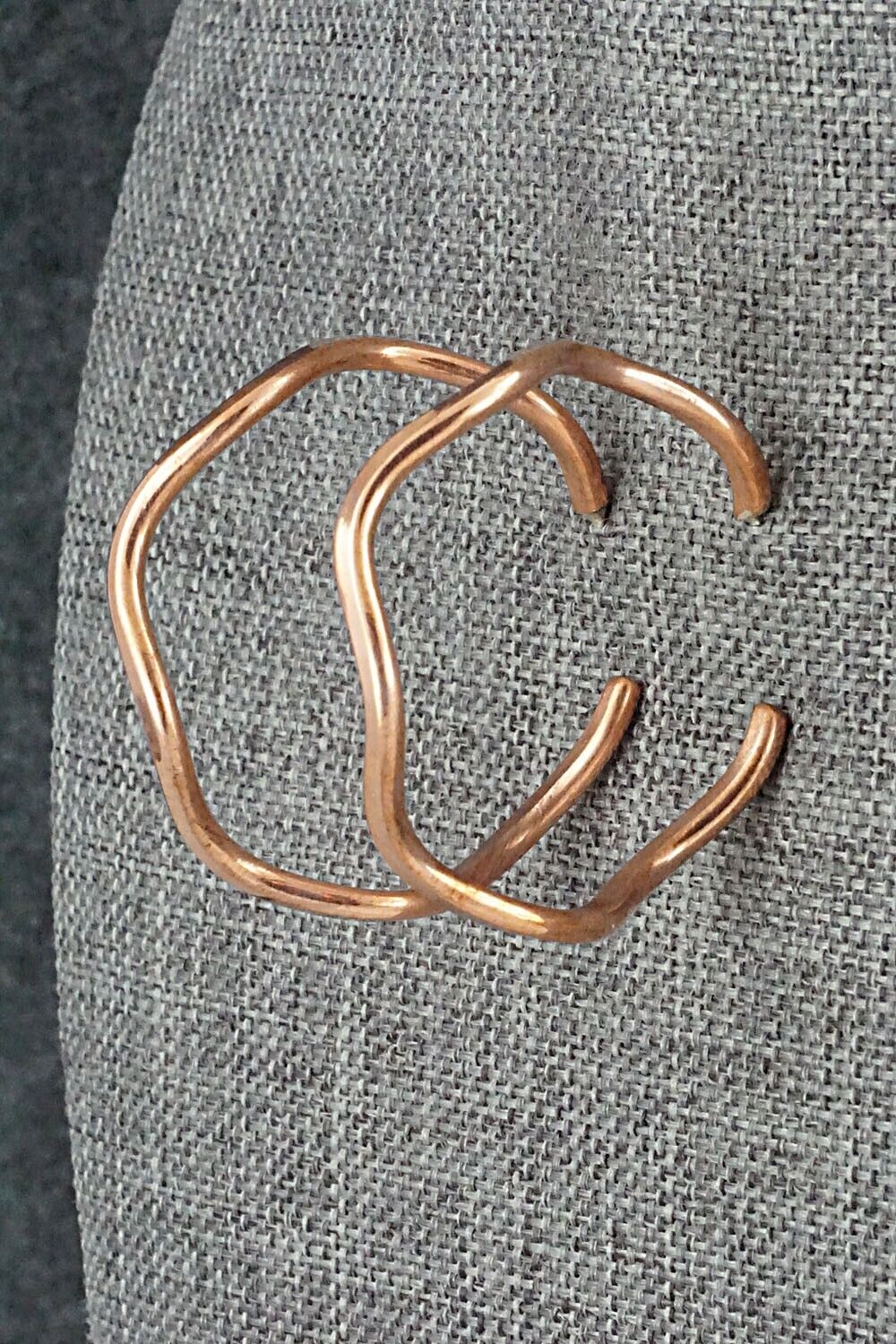 Copper Hoop Earrings - Elaine Tahe