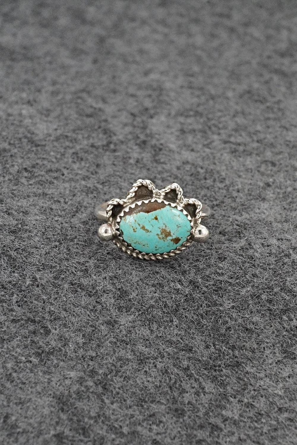 Turquoise & Sterling Silver Ring - Cody Nez - Size 7.5