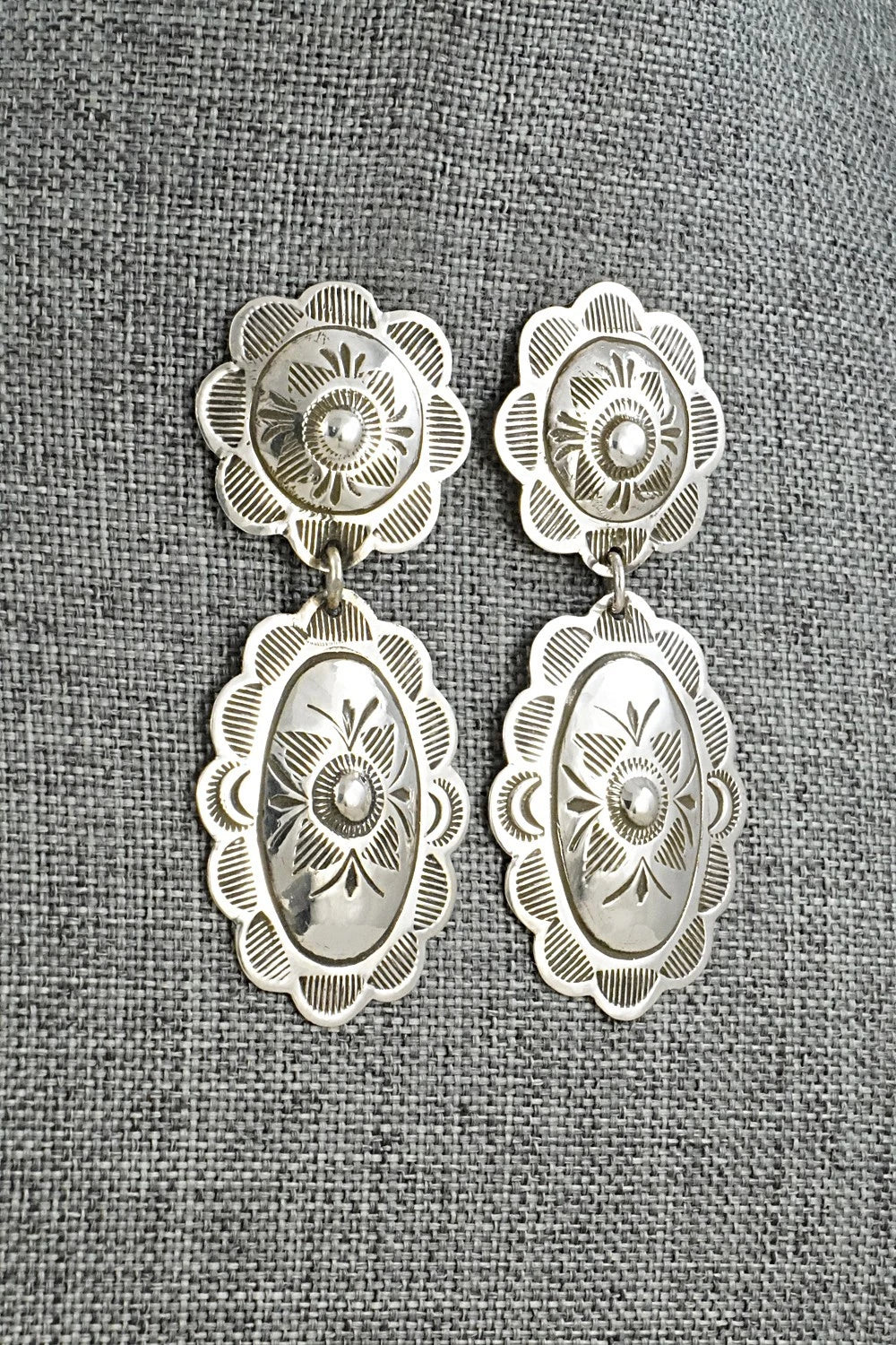Sterling Silver Earrings - Bertha Begay