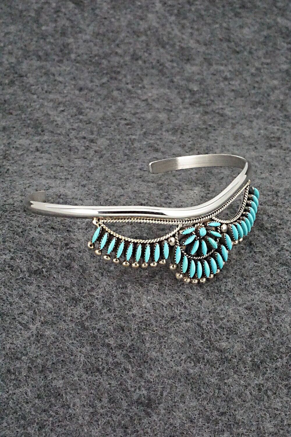Turquoise & Sterling Silver Bracelet - Stewart Nakatewa