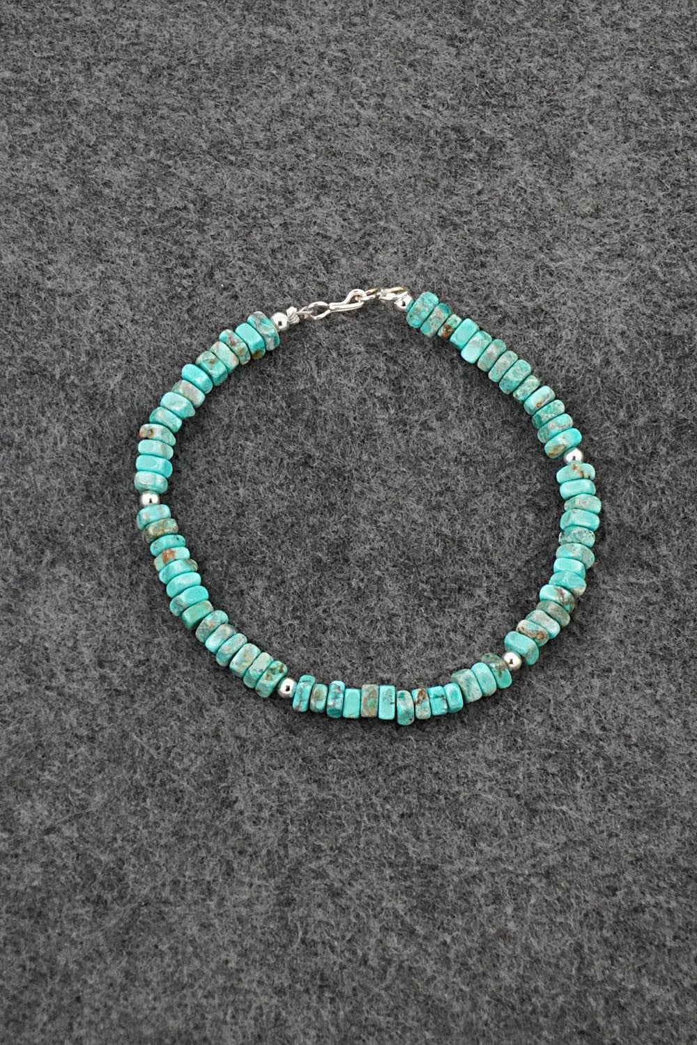 Turquoise & Sterling Silver Bracelet - Doreen Jake