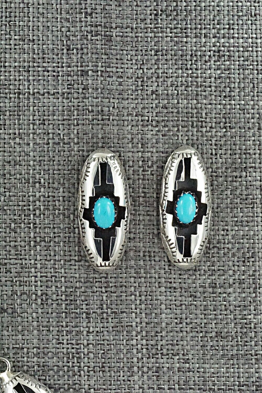 Turquoise & Sterling Silver Necklace and Earrings Set - Felix Perry