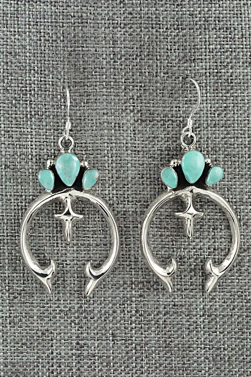 Turquoise & Sterling Silver Earrings - Sarah Yazzie