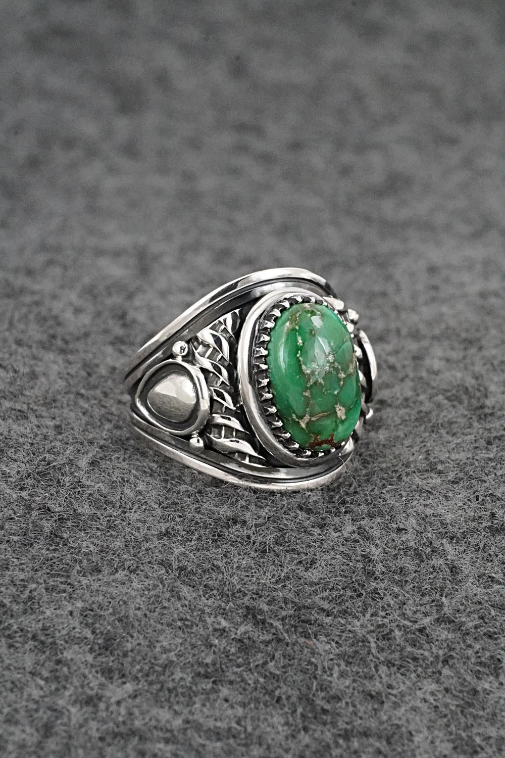 Turquoise & Sterling Silver Ring - Derrick Gordon - Size 7