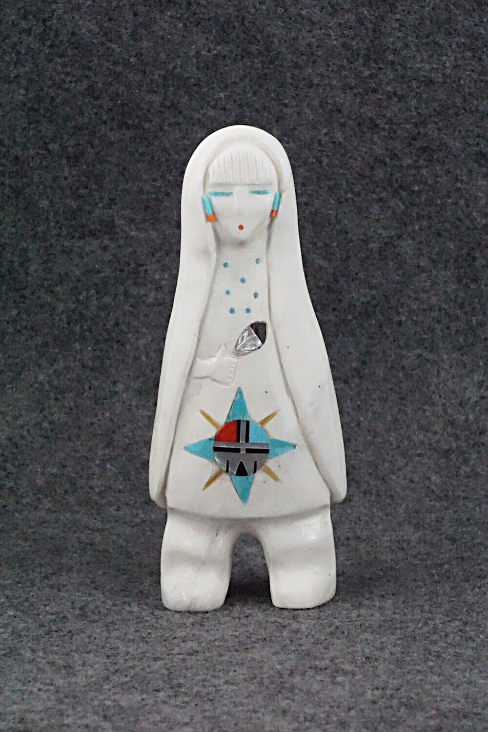 Corn Maiden Zuni Fetish Carving - Andres Lementino
