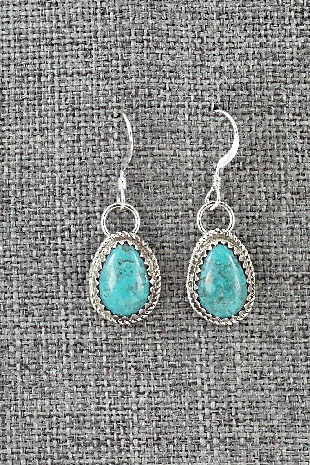 Turquoise & Sterling Silver Earrings - Ernest Hawthorne