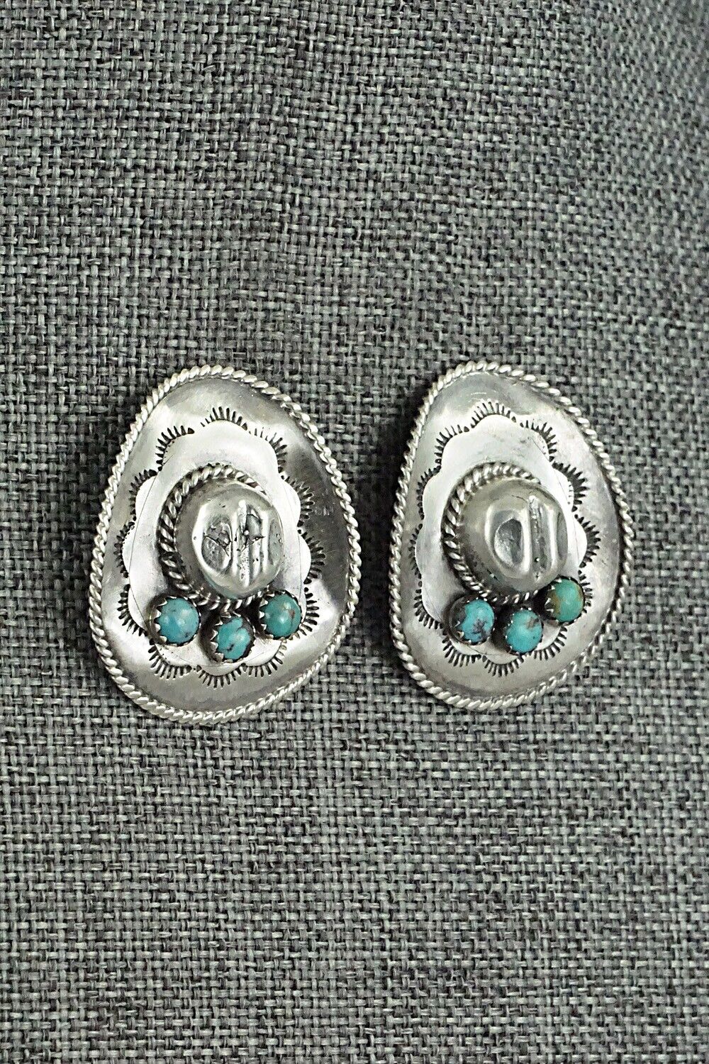 Turquoise & Sterling Silver Earrings - Bobby Platero