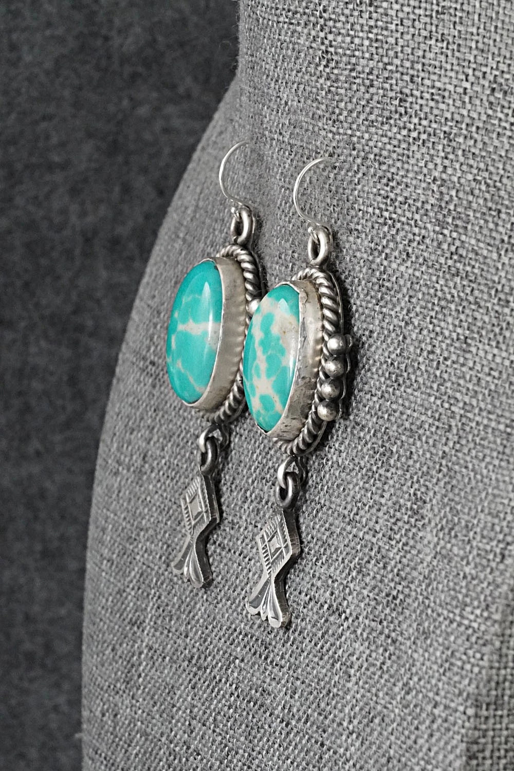 Turquoise & Sterling Silver Earrings - Michael Calladitto