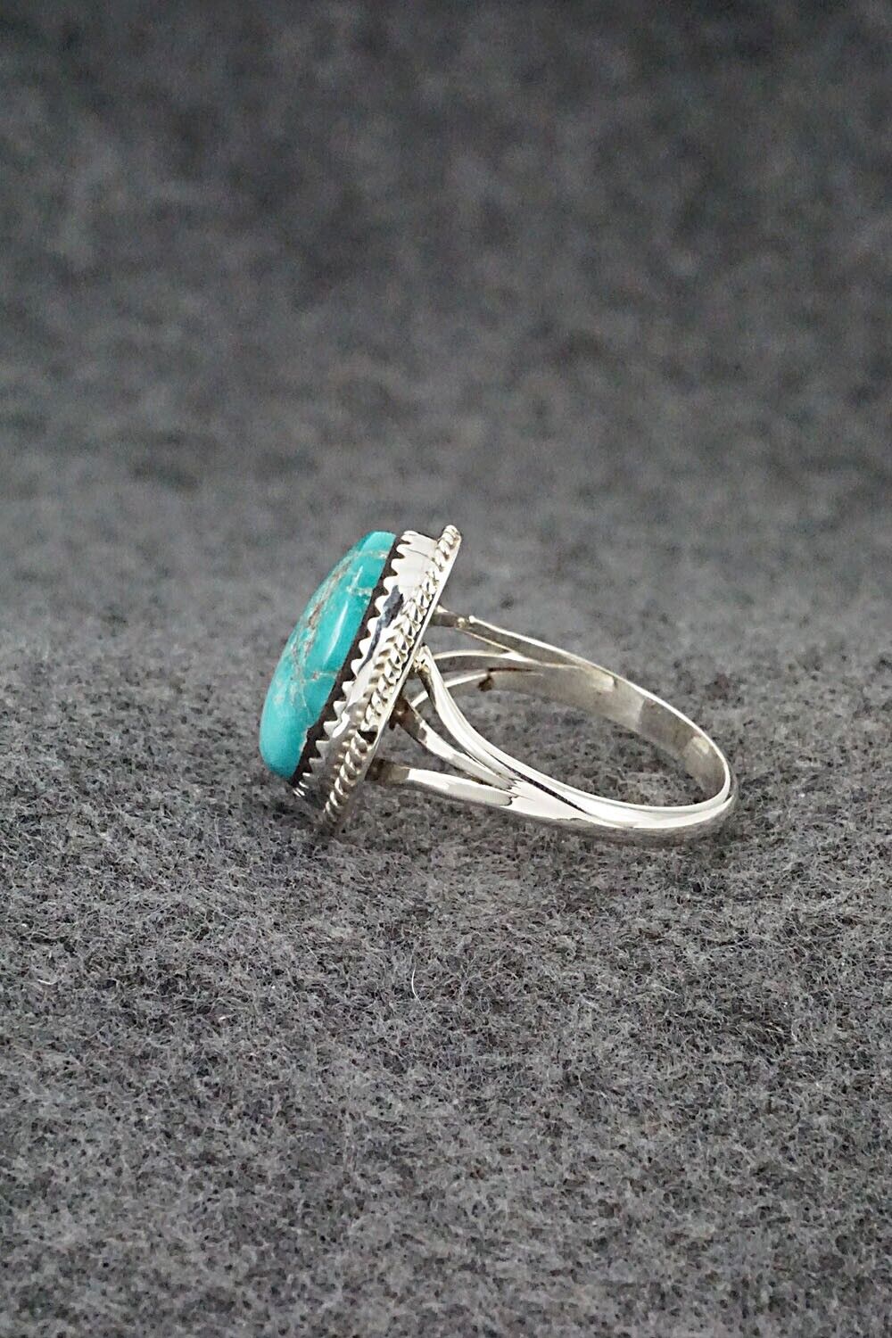 Turquoise & Sterling Silver Ring - Tom Dinetso - Size 9