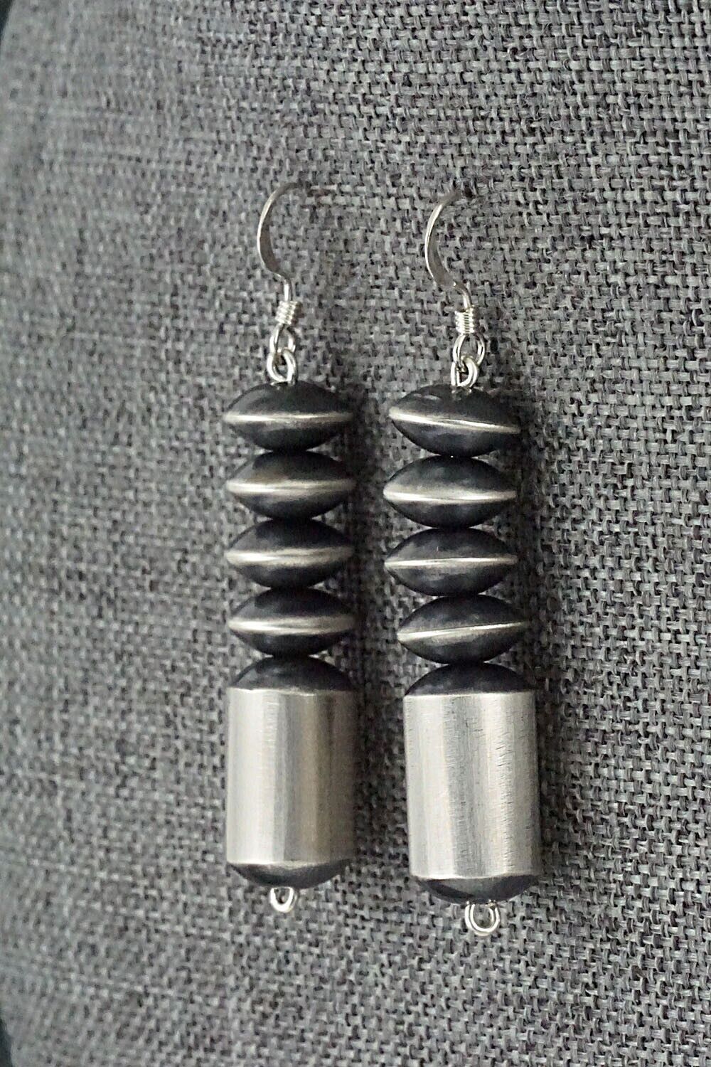 Sterling Silver Navajo Pearl Earrings - Crystal Haley