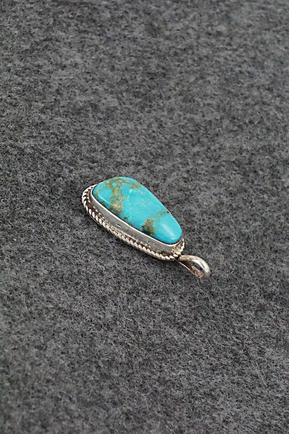 Turquoise & Sterling Silver Pendant - Ernest Hawthorne
