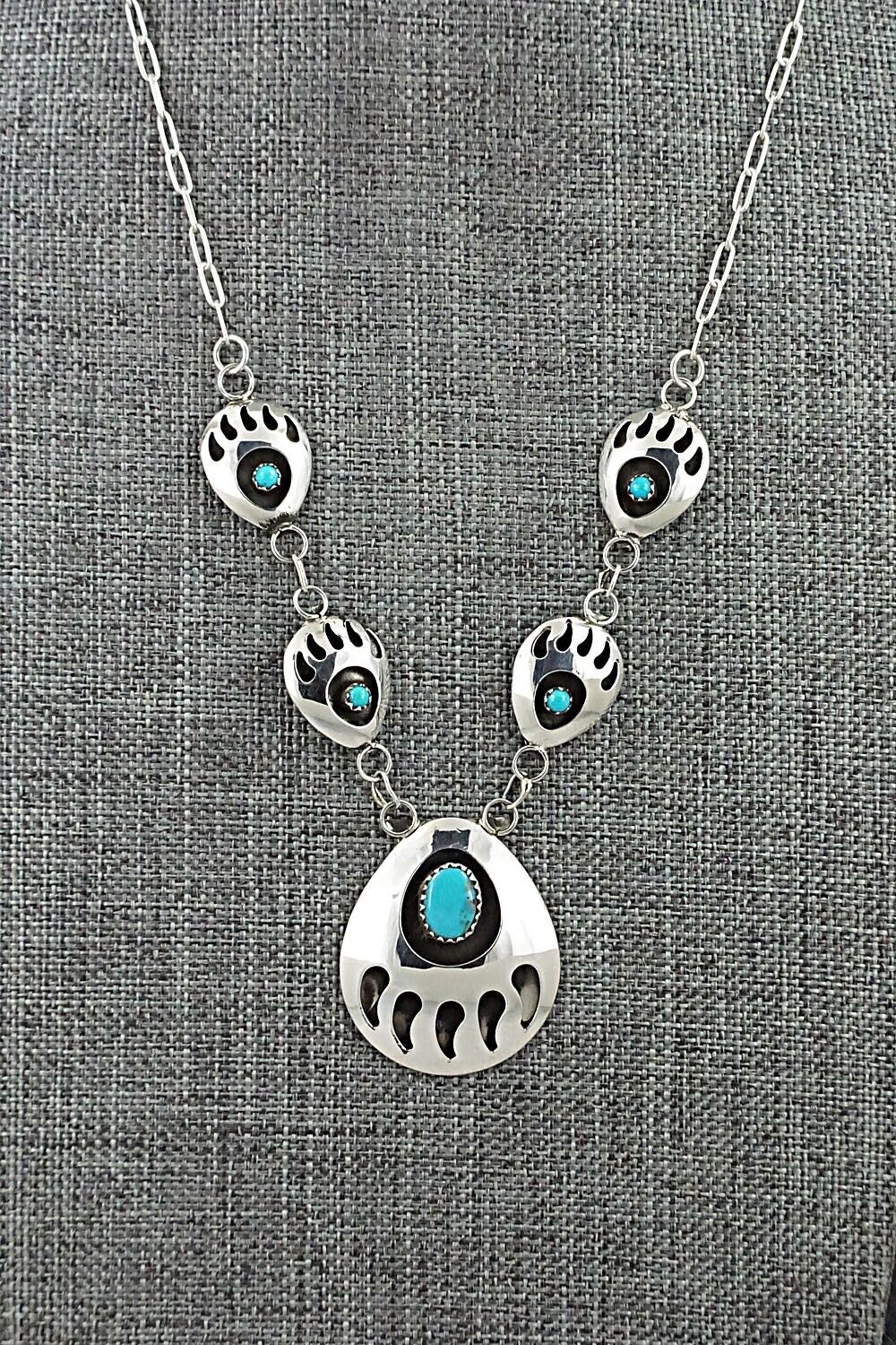 Turquoise & Sterling Silver Necklace - Leroy Parker