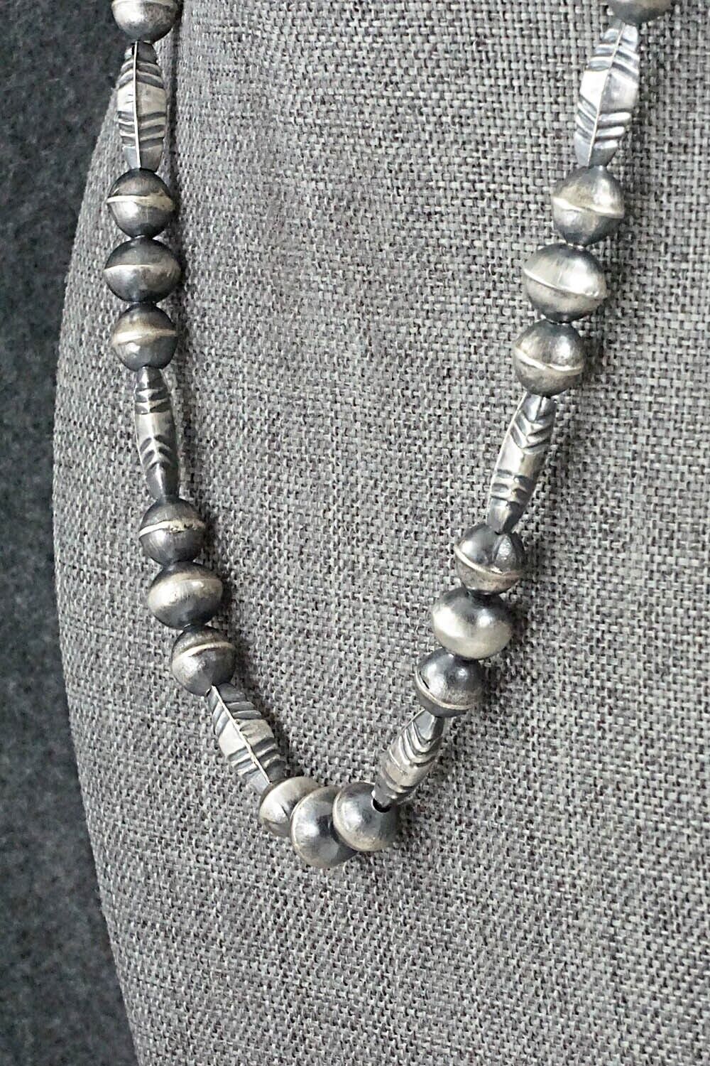 Sterling Silver Navajo Pearl Necklace 16" - Vintage