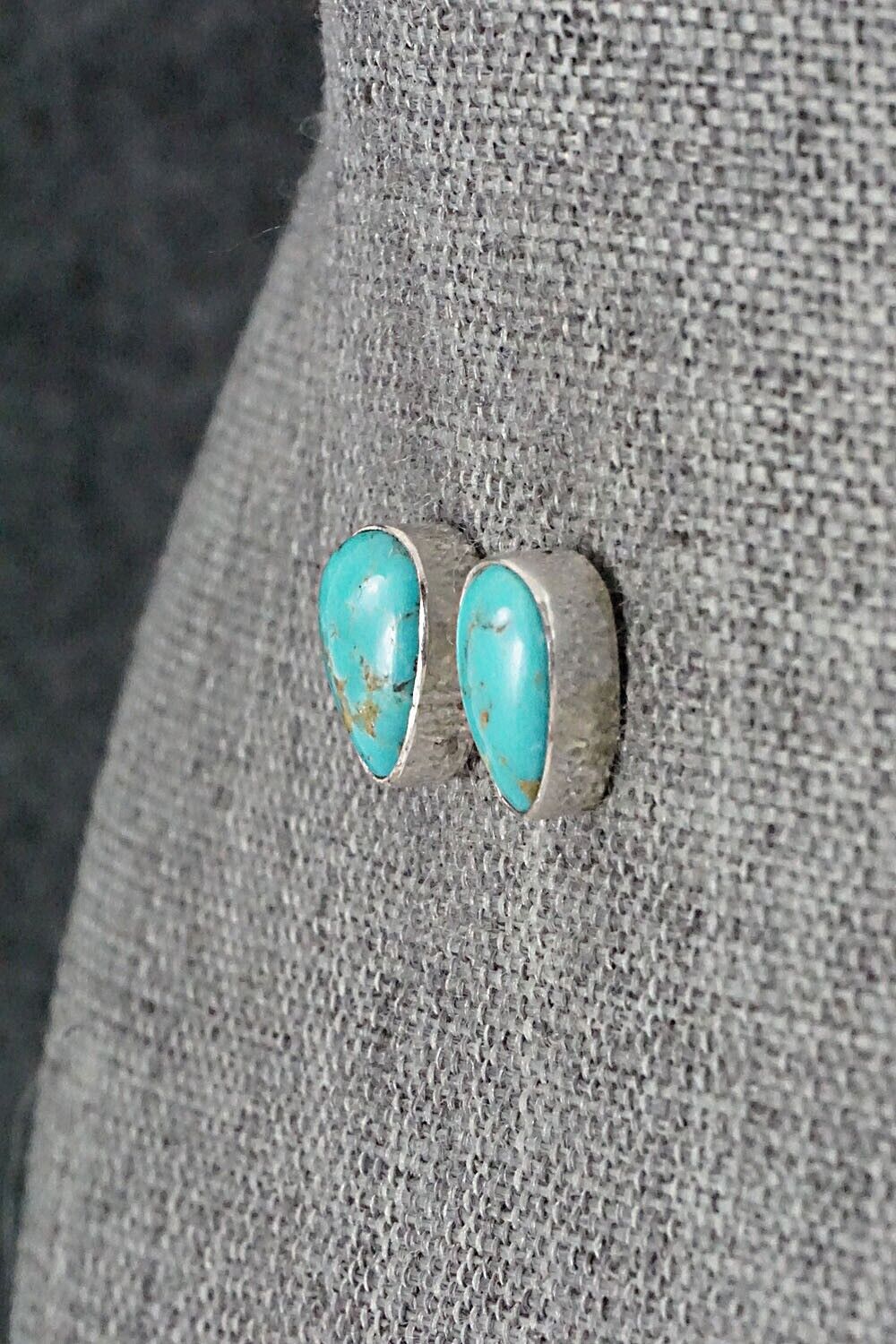 Turquoise & Sterling Silver Earrings - Marco Begaye