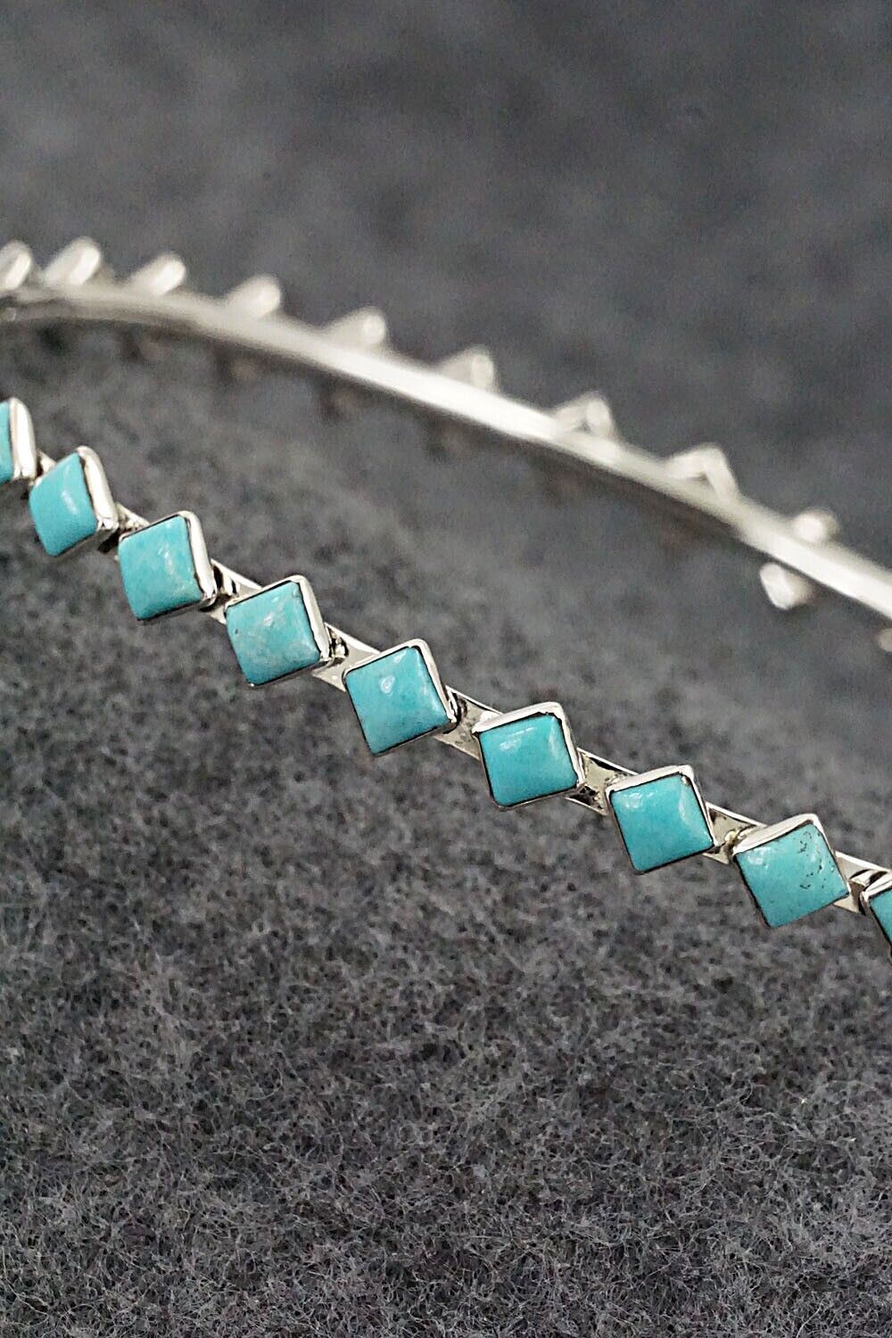Turquoise & Sterling Silver Bangle Bracelet - Jimmy Garcia