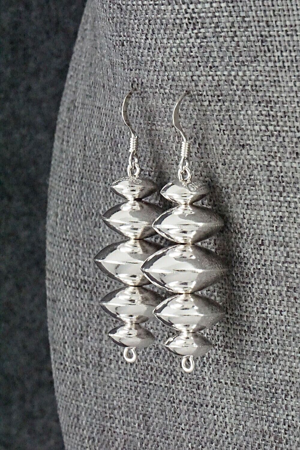 Sterling Silver Navajo Pearl Earrings - Preston Haley