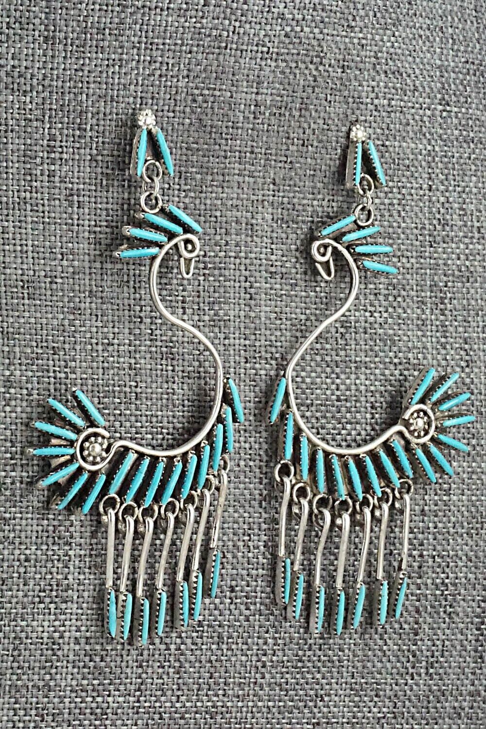 Turquoise & Sterling Silver Earrings - Jeannie Lastiyano