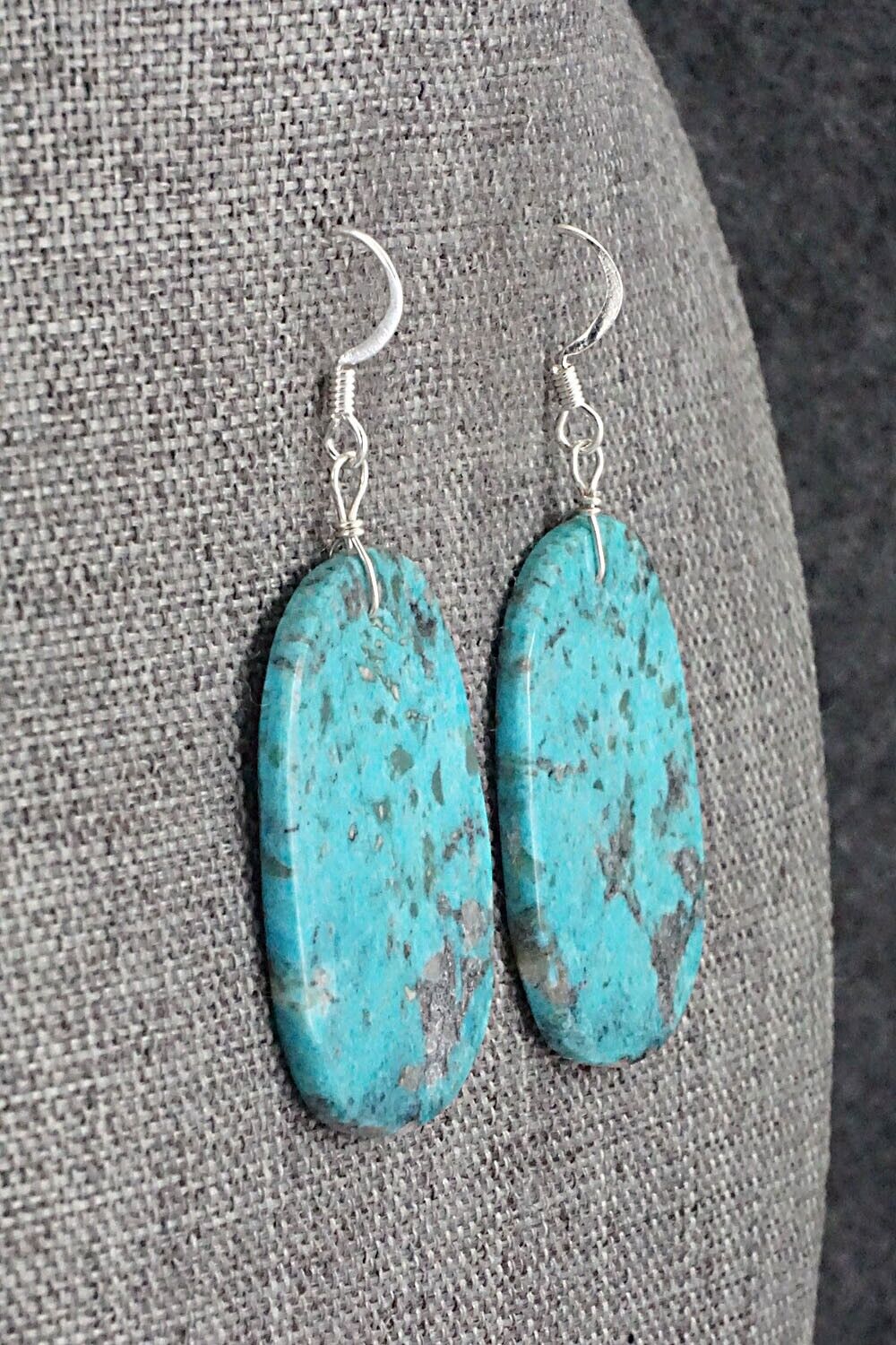 Turquoise & Sterling Silver Earrings - Joe Garcia