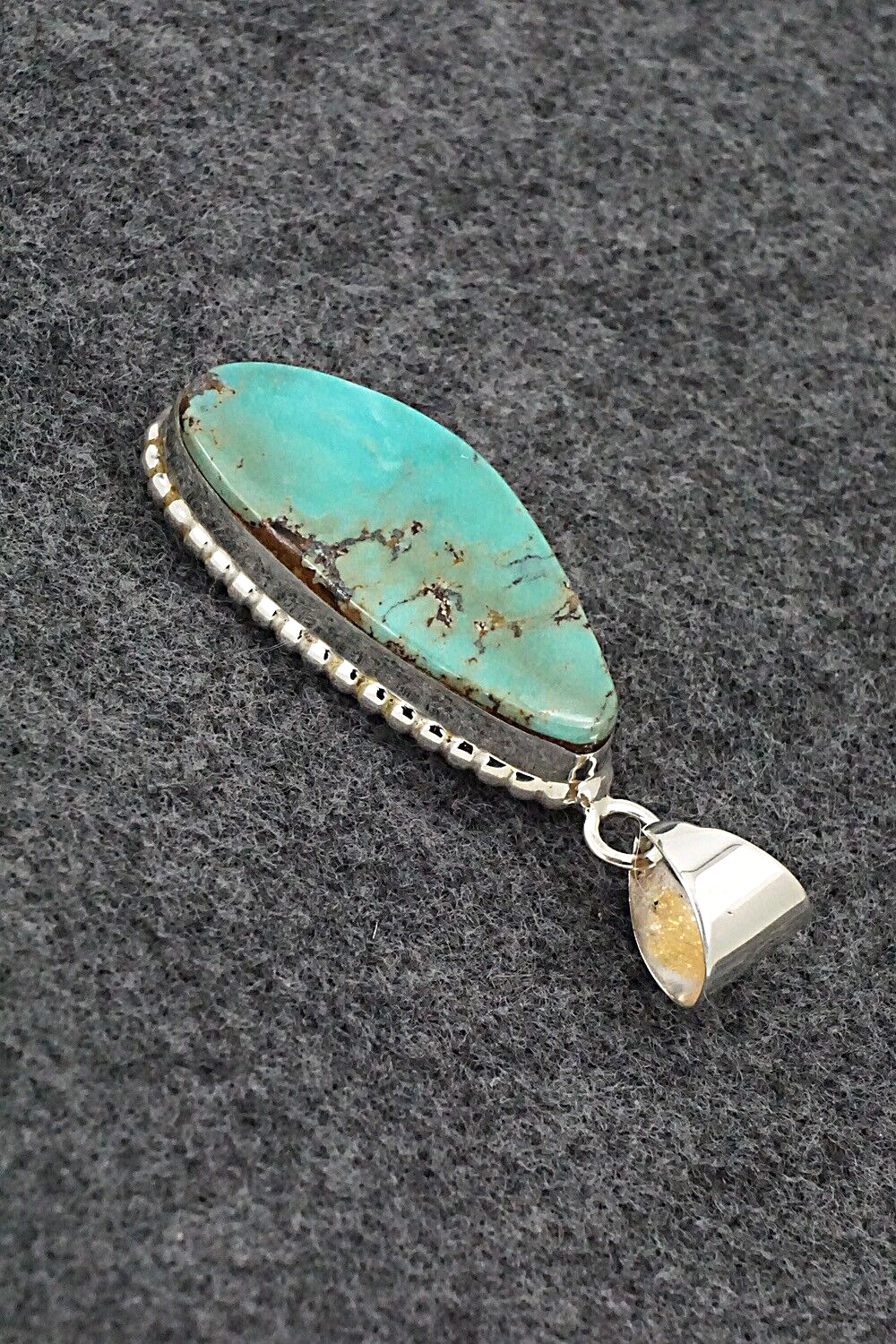 Turquoise & Sterling Silver Pendant - Lamy Castillo