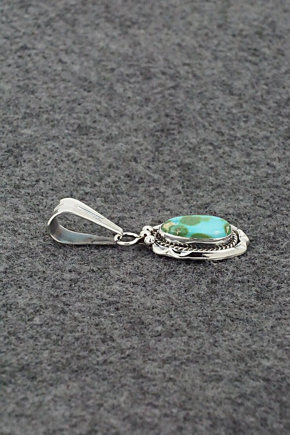 Turquoise & Sterling Silver Pendant - Samuel Yellowhair
