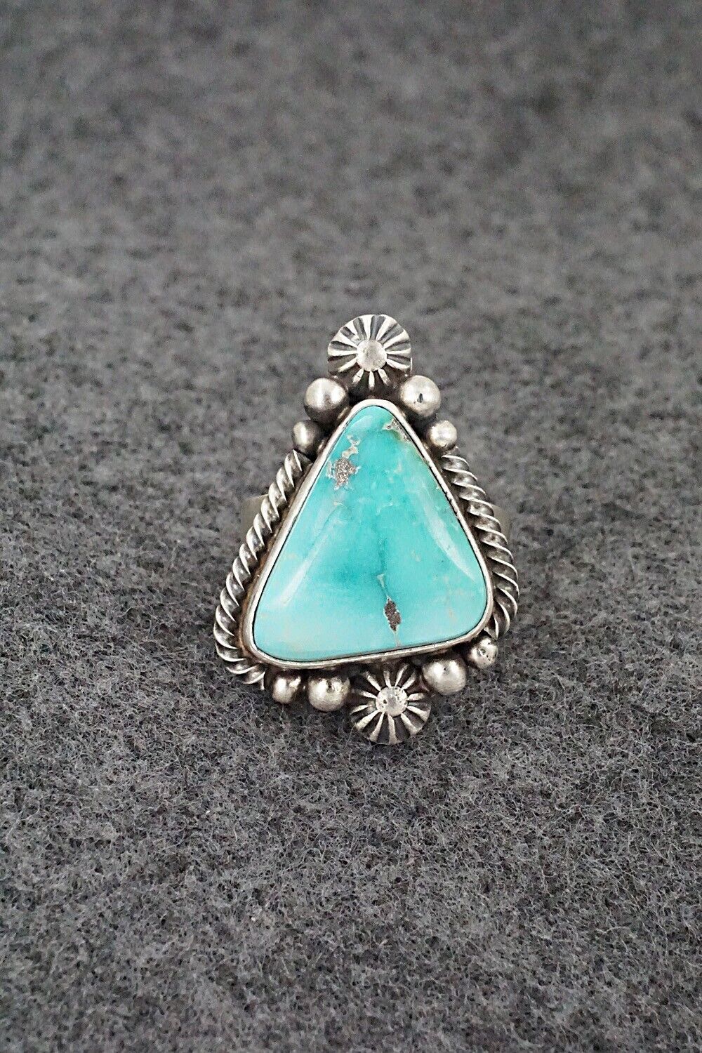 Turquoise & Sterling Silver Ring - Daniel Benally - Size 8