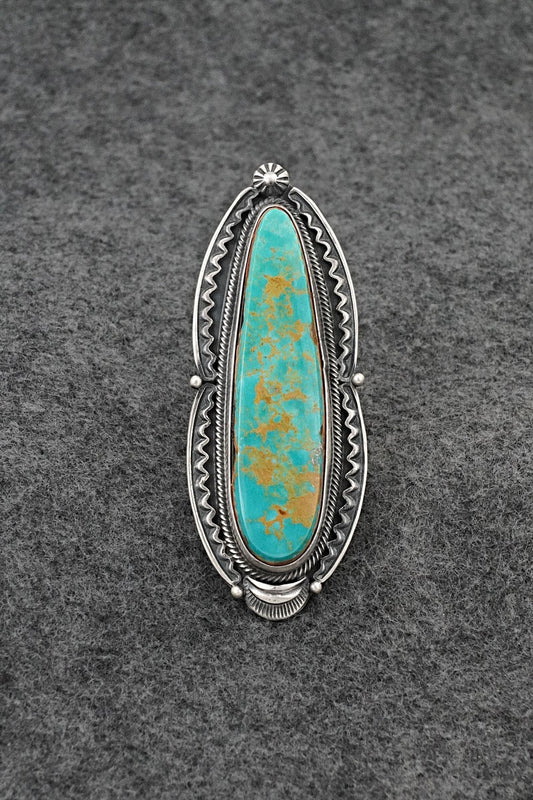 Turquoise & Sterling Silver Ring - Randy Boyd - Size 8