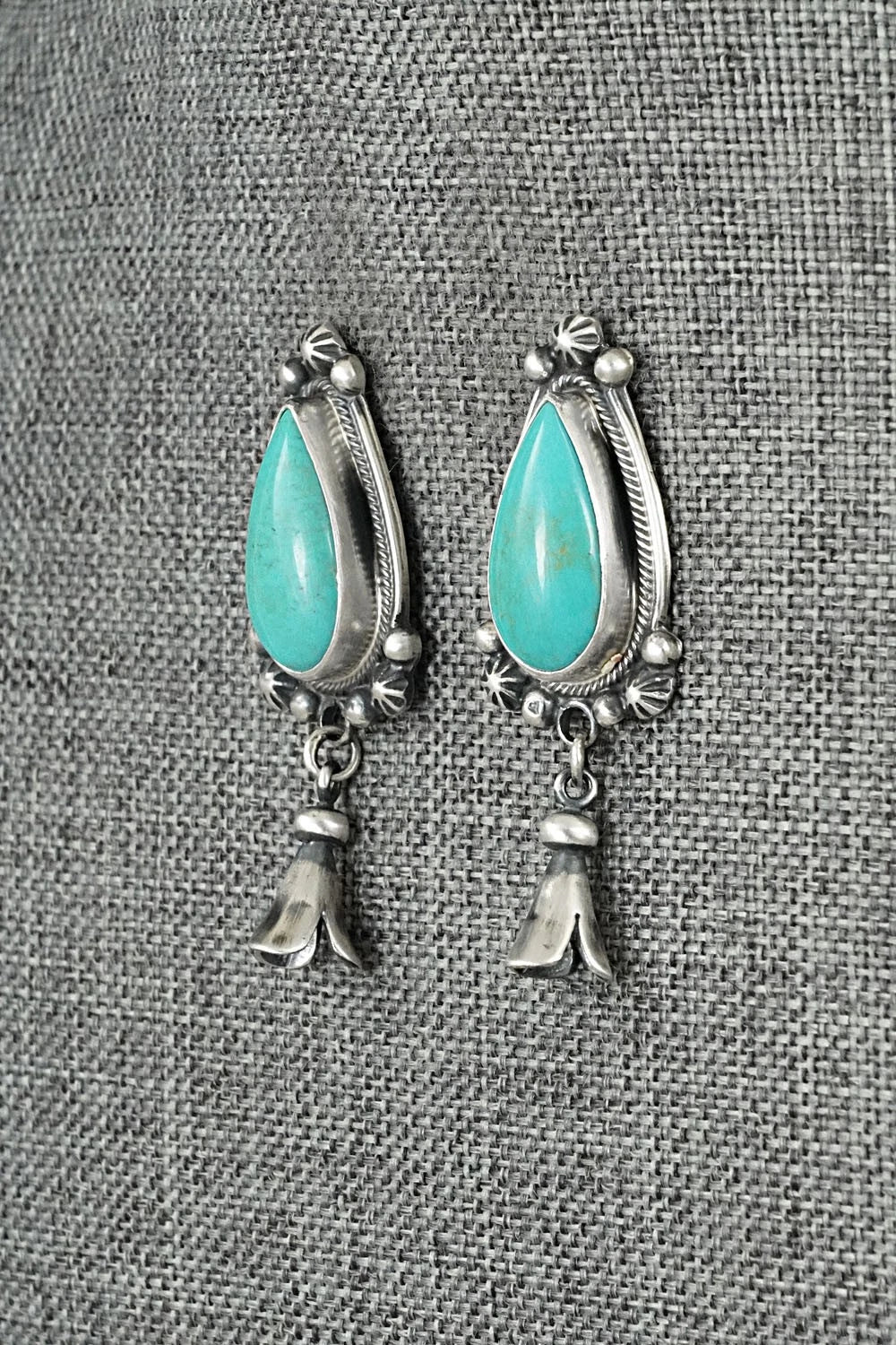 Turquoise & Sterling Silver Earrings - Bobby Johnson