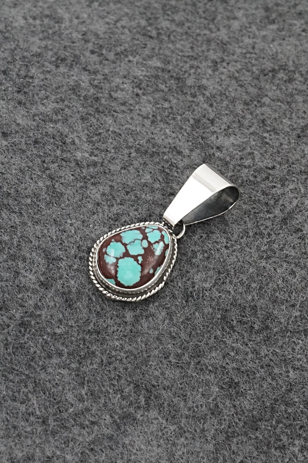 Turquoise & Sterling Silver Pendant - Eugene Gruber