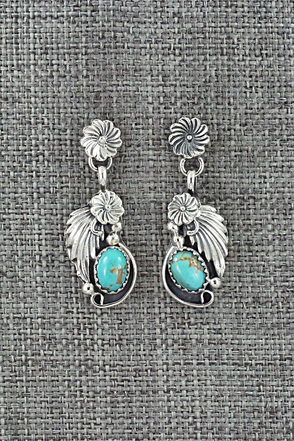 Turquoise & Sterling Silver Earrings - Verley Betone