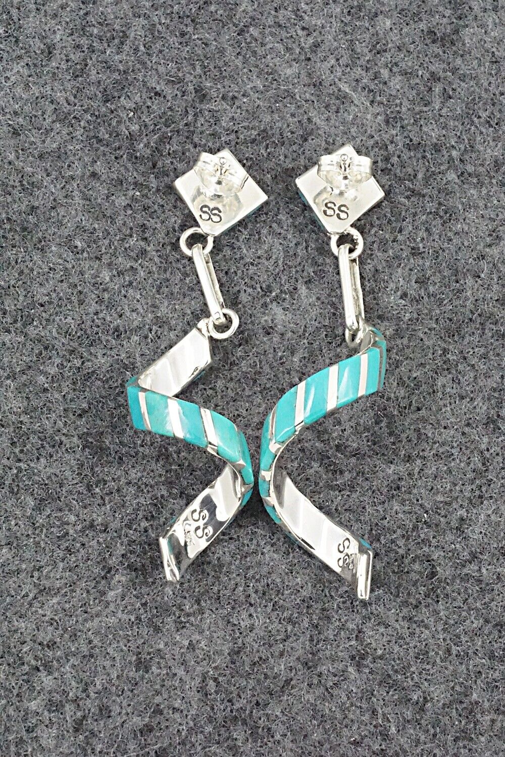 Turquoise & Sterling Silver Earrings - Shawn Shetya