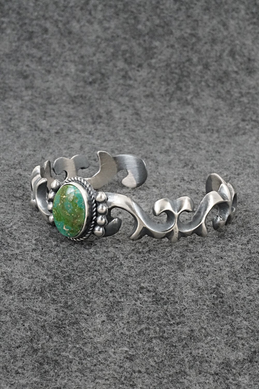 Turquoise & Sterling Silver Bracelet - Harrison Bitsue