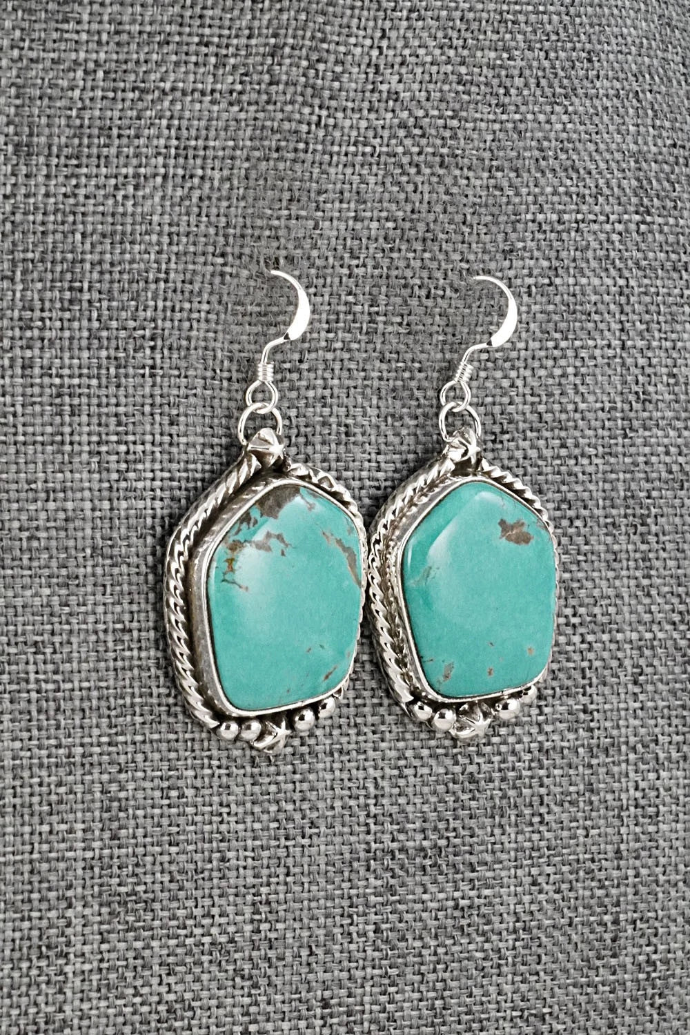 Turquoise & Sterling Silver Earrings - Rena Shelly
