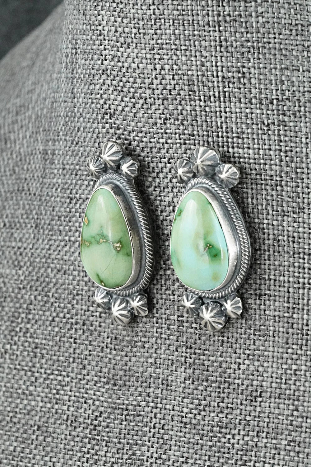 Turquoise & Sterling Silver Necklace and Earrings Set - Darrin Livingston
