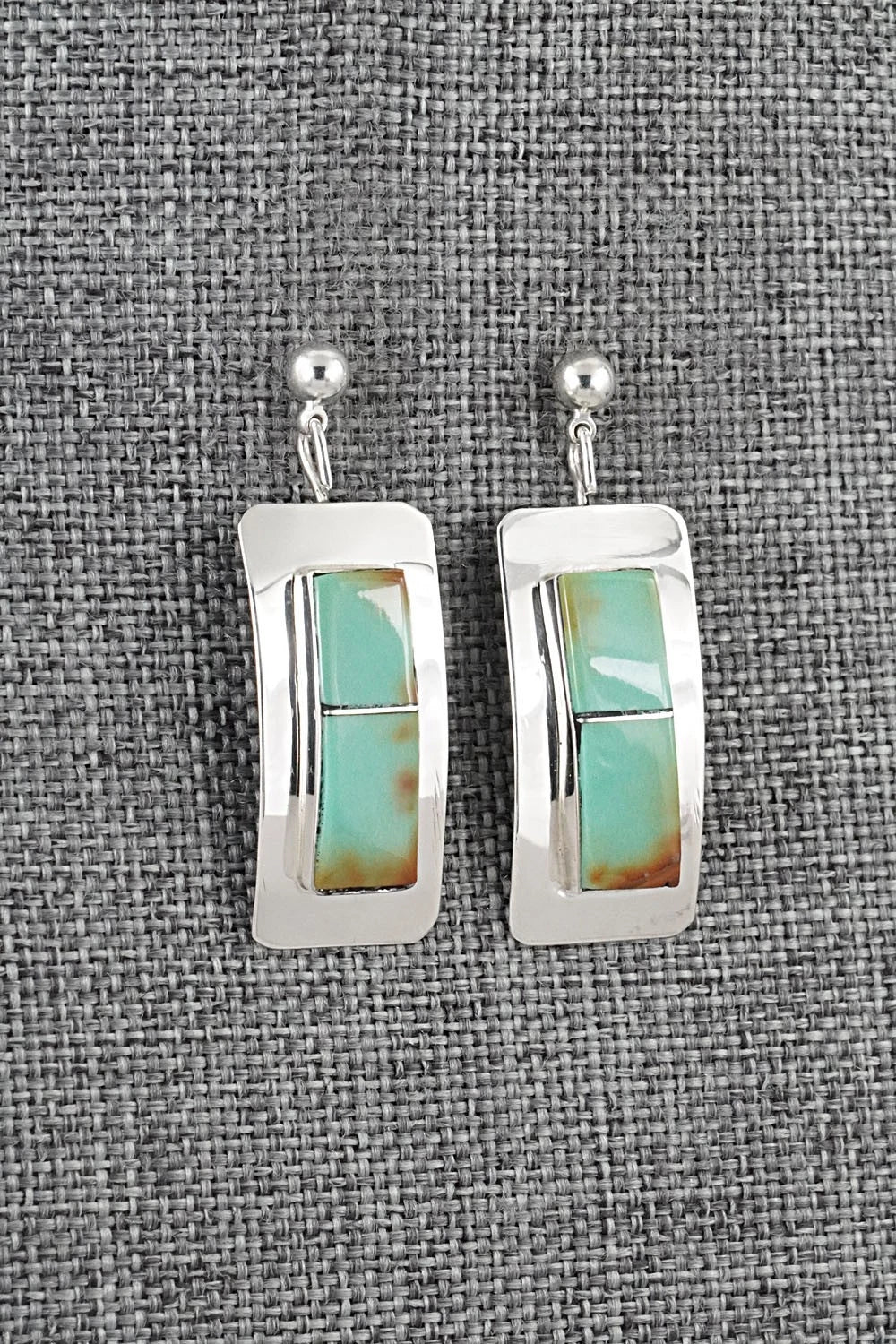 Turquoise & Sterling Silver Earrings - Brenda Pete