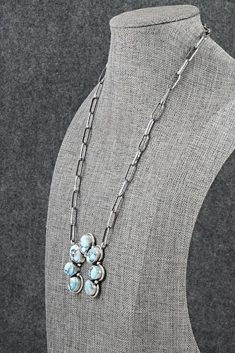 Turquoise & Sterling Silver Necklace - Darrin Livingston