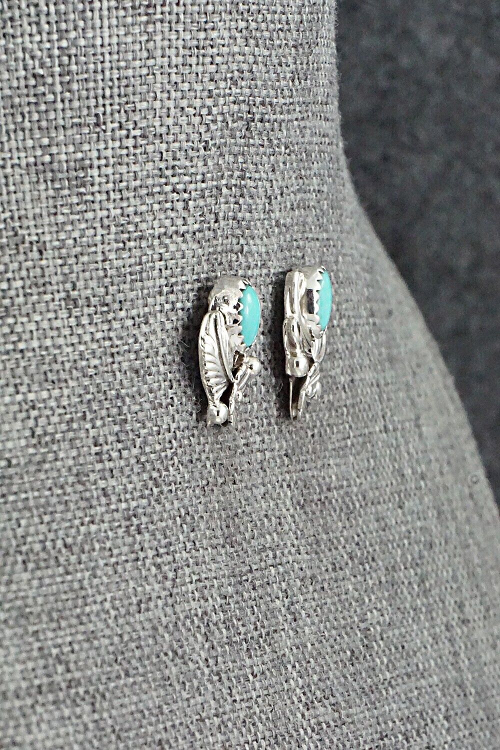 Turquoise and Sterling Silver Earrings - Annette Chiquito