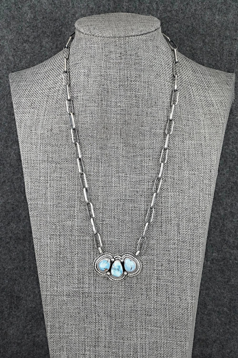 Turquoise & Sterling Silver Necklace - Darrin Livingston