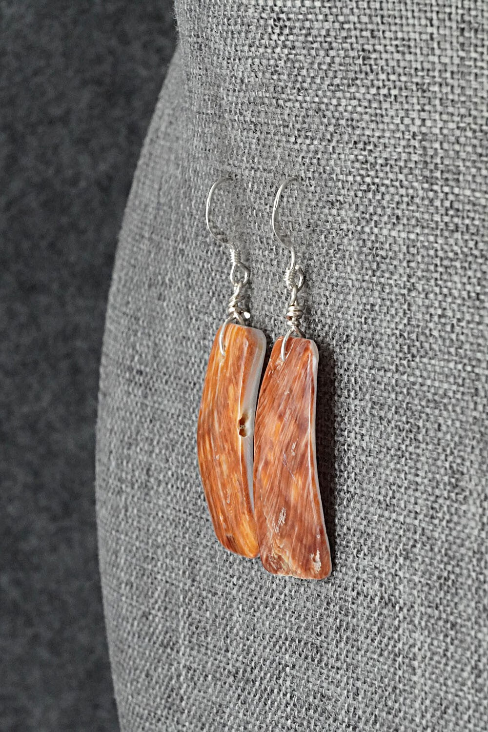 Spiny Oyster & Sterling Silver Earrings - Louise Joe
