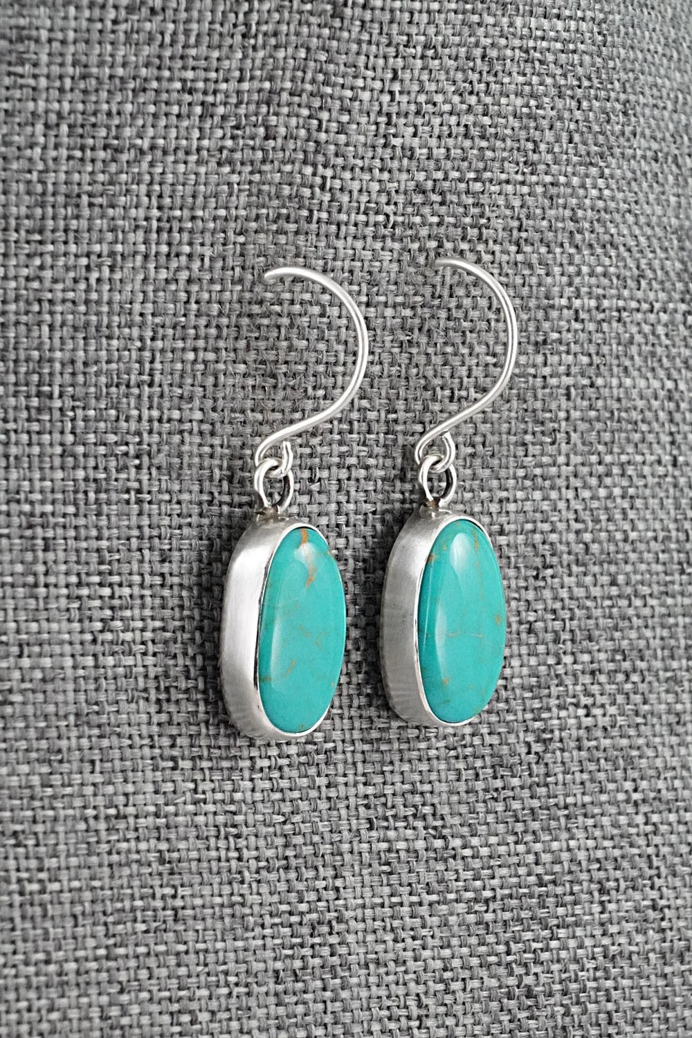 Turquoise & Sterling Silver Earrings - Rosemary Saunders