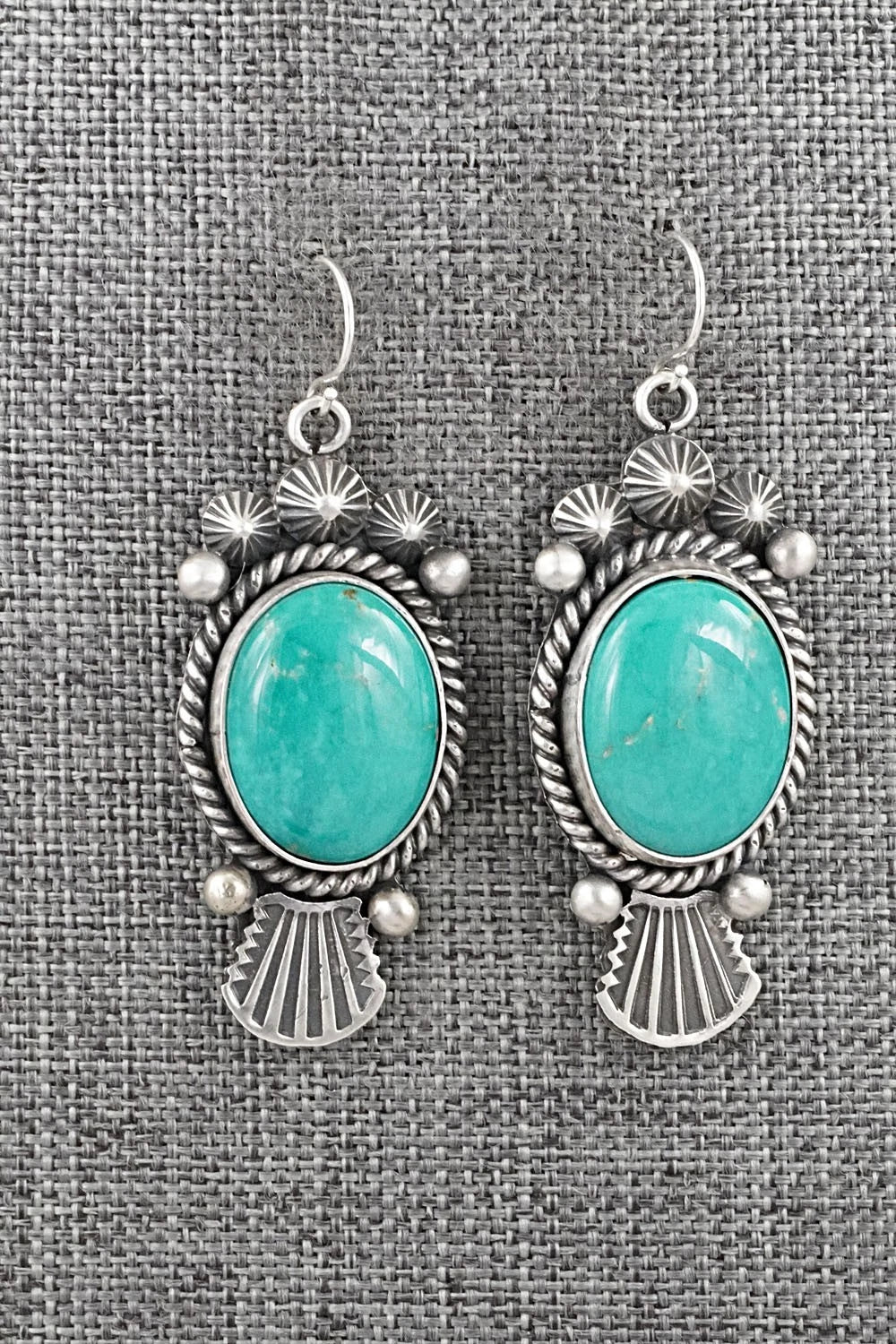Turquoise & Sterling Silver Earrings - Michael Calladitto