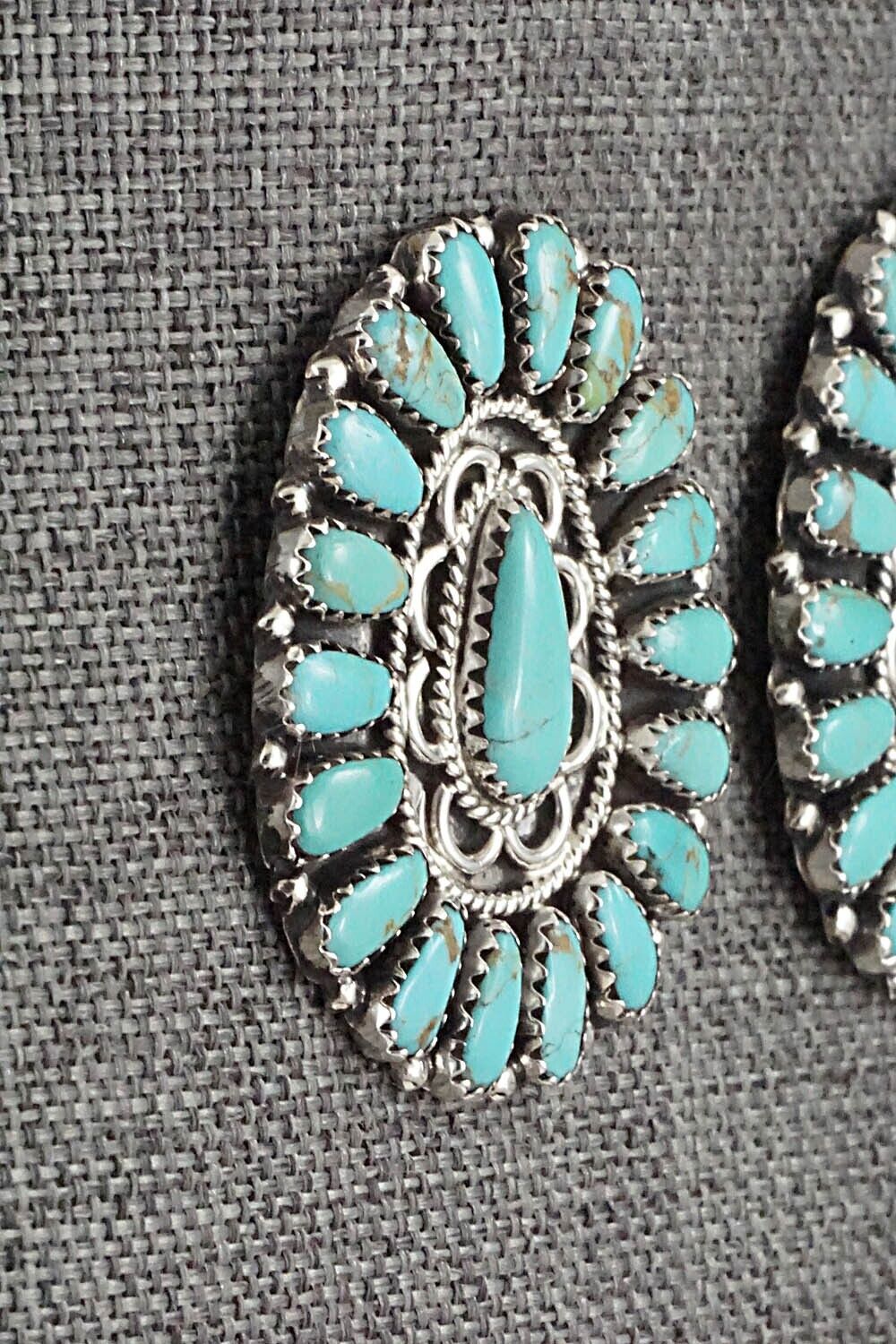 Turquoise and Sterling Silver Earrings - Zeita Begay