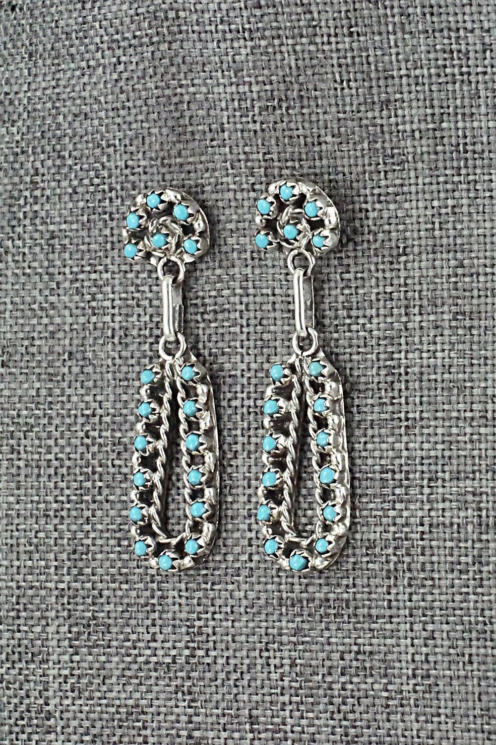 Turquoise & Sterling Silver Earrings - Randy Hooee